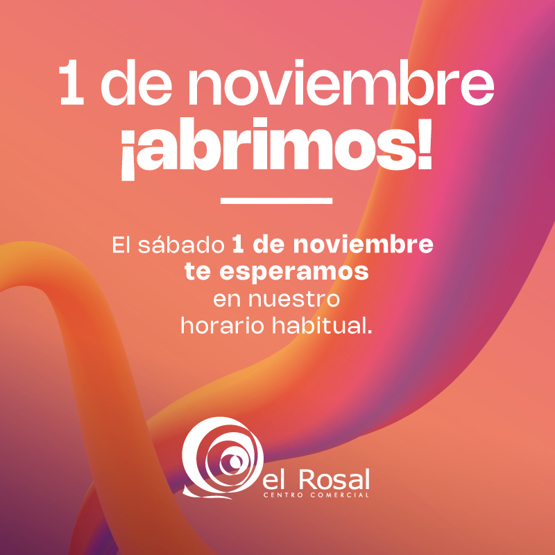 El 1 de noviembre ¡abrimos!