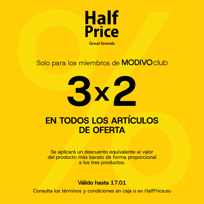 Promociones Half Price Portal de la Marina