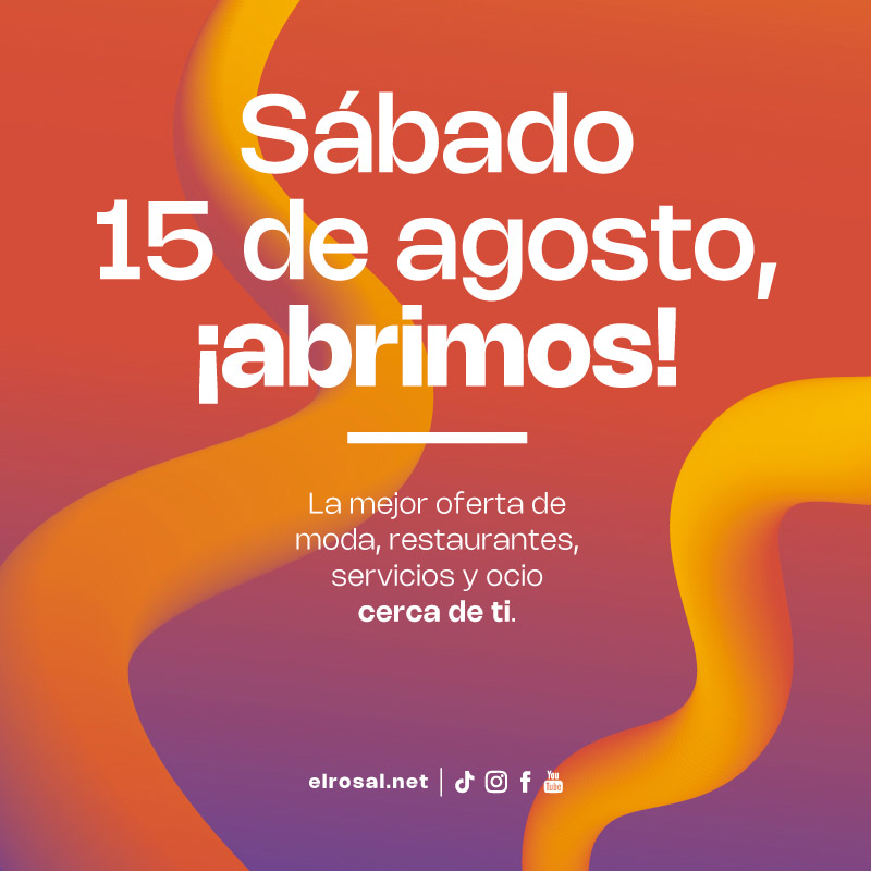 El 15 de agosto ¡abrimos!