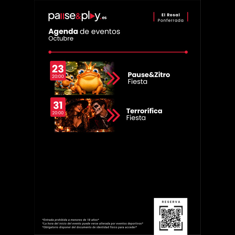 Eventos octubre en Pause&Play